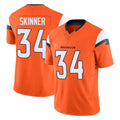 D.Broncos #34 JL Skinner Player Orange Vapor F.U.S.E. Limited Home Game Ldoa Stitched Jerseys