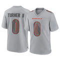 C.Bengals #0 DJ Turner II Player Gray Atmosphere Fashion Game Ldoa Stitched Jerseys