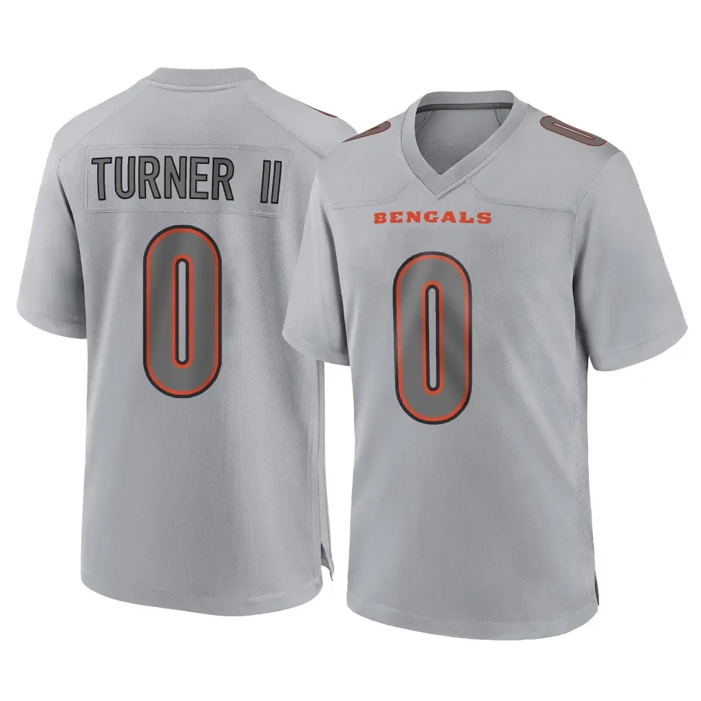 C.Bengals #0 DJ Turner II Player Gray Atmosphere Fashion Game Ldoa Stitched Jerseys