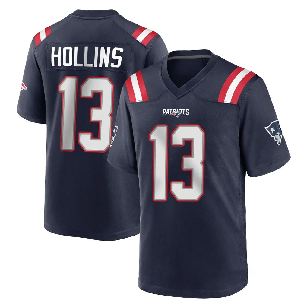 NE.Patriots #13 Mack Hollins Player Navy Home Game Ldoa Stitched Jerseys