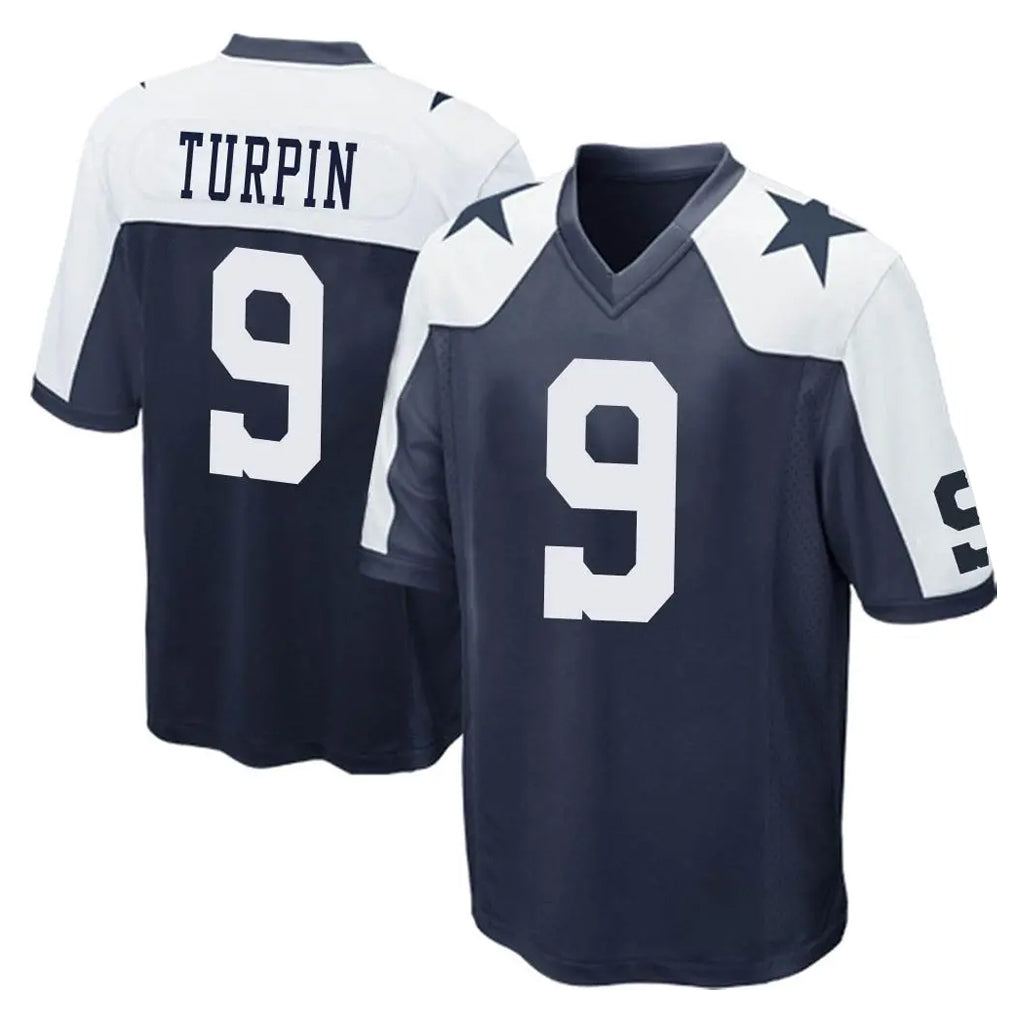 D.Cowboys #9 KaVontae Turpin Player Navy-White Alternate Home Game Ldoa Stitched Jerseys