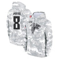 A.Falcons #8 Kyle Pitts Sr. Player Arctic Camo Salute to Service Limited Hoodie Ldoa Stitched Jerseys