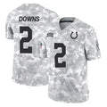 IN.Colts #2 Josh Downs Player Arctic Camo Salute To Service Limited Game Ldoa Stitched Jerseys