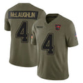 TB.Buccaneers #4 Chase McLaughlin Player Olive 2025 Salute To Service Limited Home Game Ldoa Stitched Jerseys