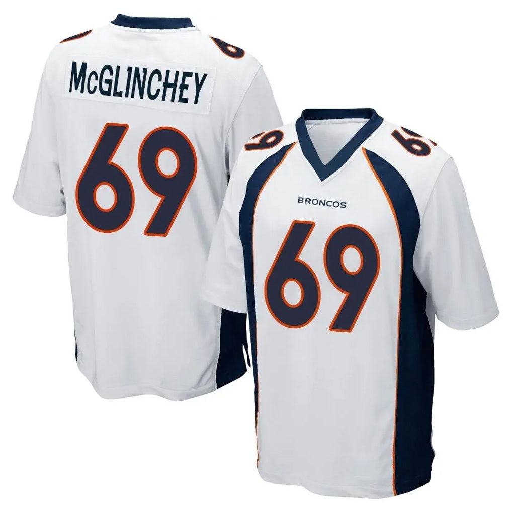 D.Broncos #69 Mike McGlinchey Player White Game Ldoa Stitched Jerseys