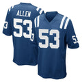IN.Colts #53 CJ Allen Player Royal Home Game Ldoa Stitched Jerseys