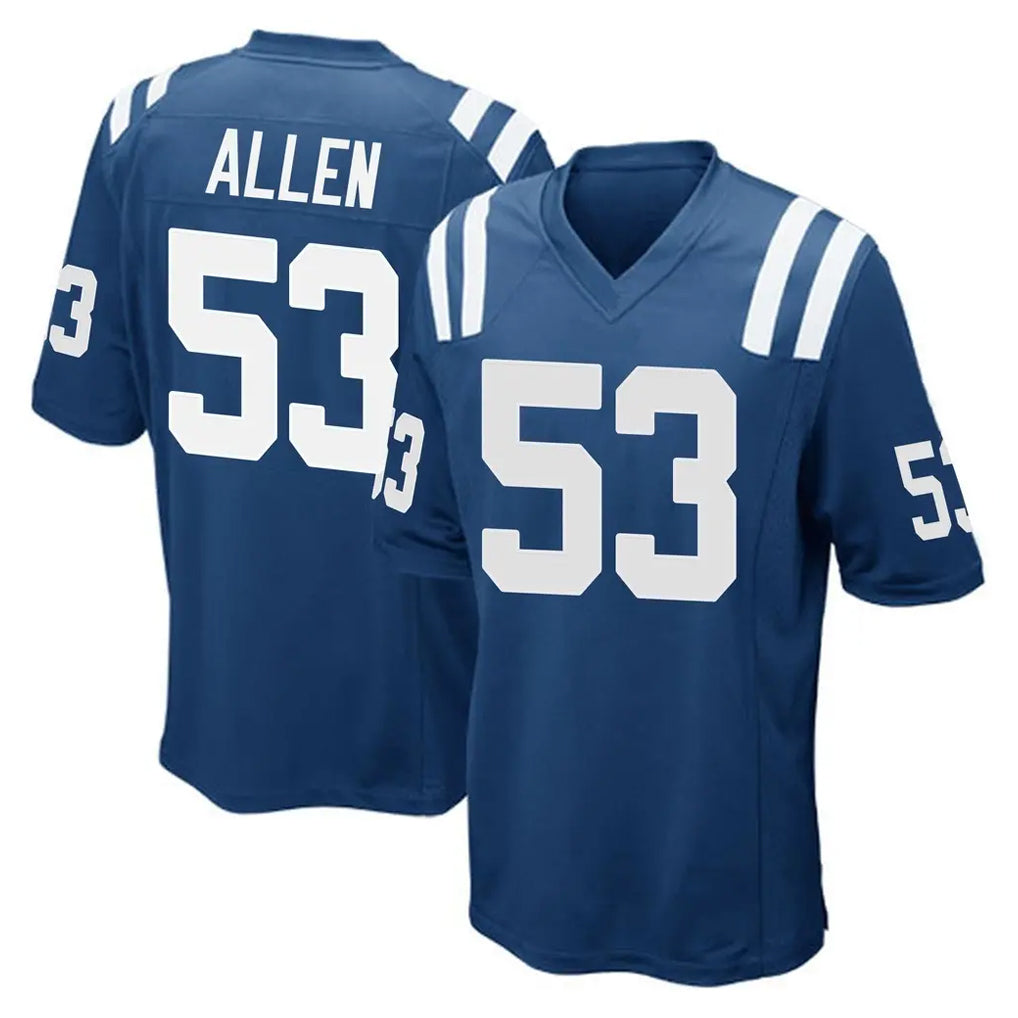IN.Colts #53 CJ Allen Player Royal Home Game Ldoa Stitched Jerseys