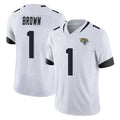 J.Jaguars #1 Montaric Brown Player White Vapor F.U.S.E. Limited Home Game Ldoa Stitched Jerseys