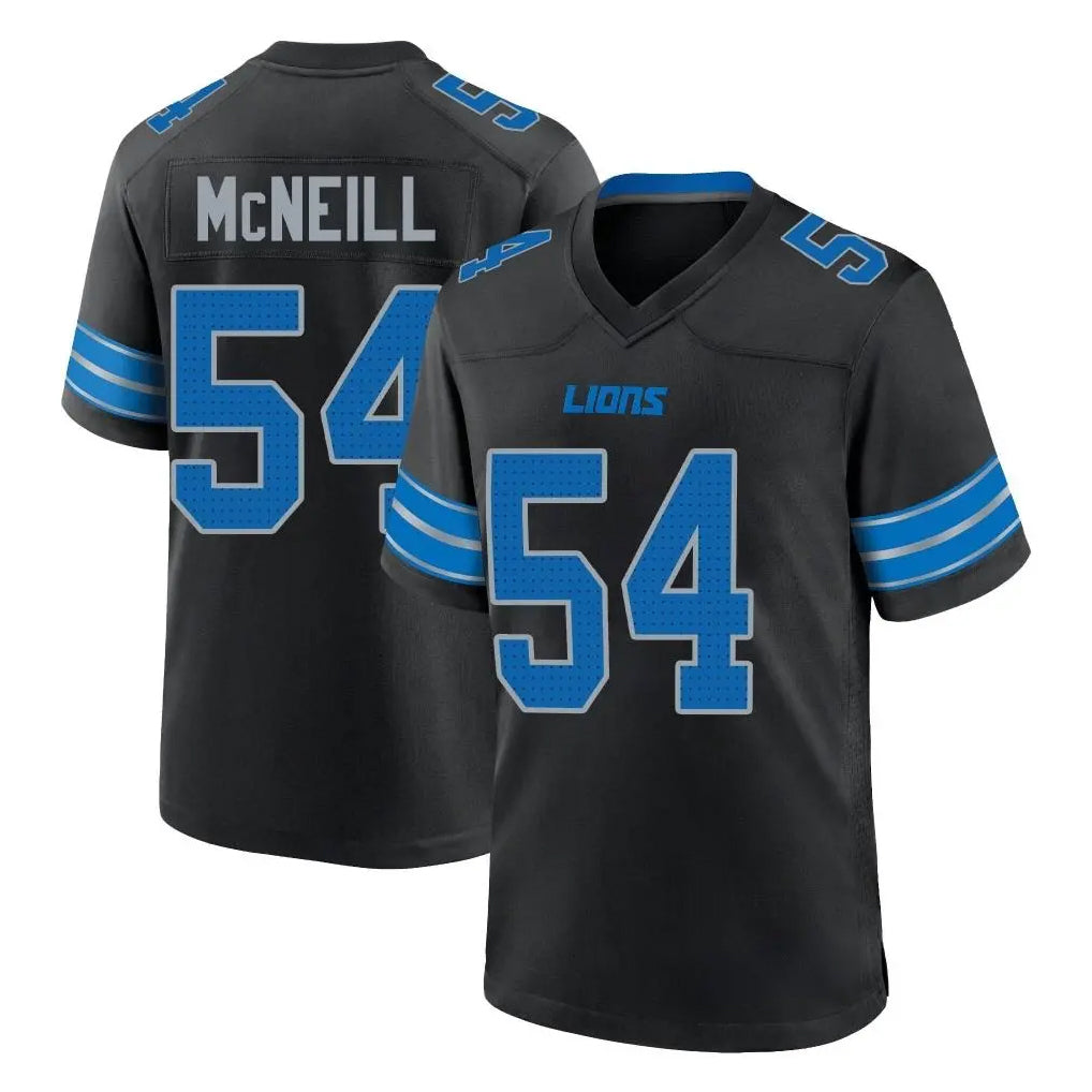 D.Lions #54 Alim McNeill Player Black Alternate Home Game Ldoa Stitched Jerseys