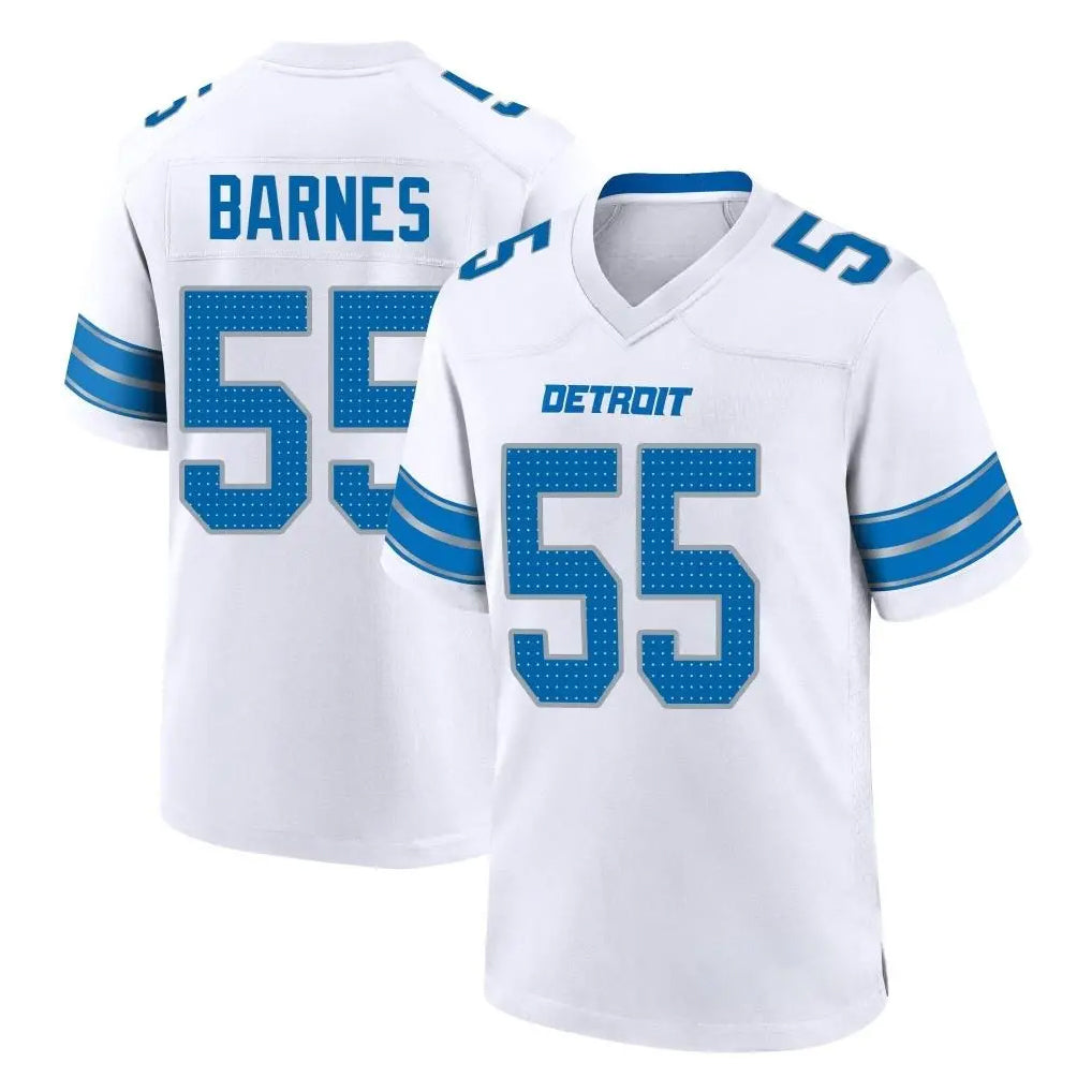 D.Lions #55 Derrick Barnes Player White Alternate Home Game Ldoa Stitched Jerseys
