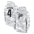 A.Falcons #4 Jahan Dotson Player Camo Arctic Salute to Service Hoodies Limited Ldoa Stitched Jerseys