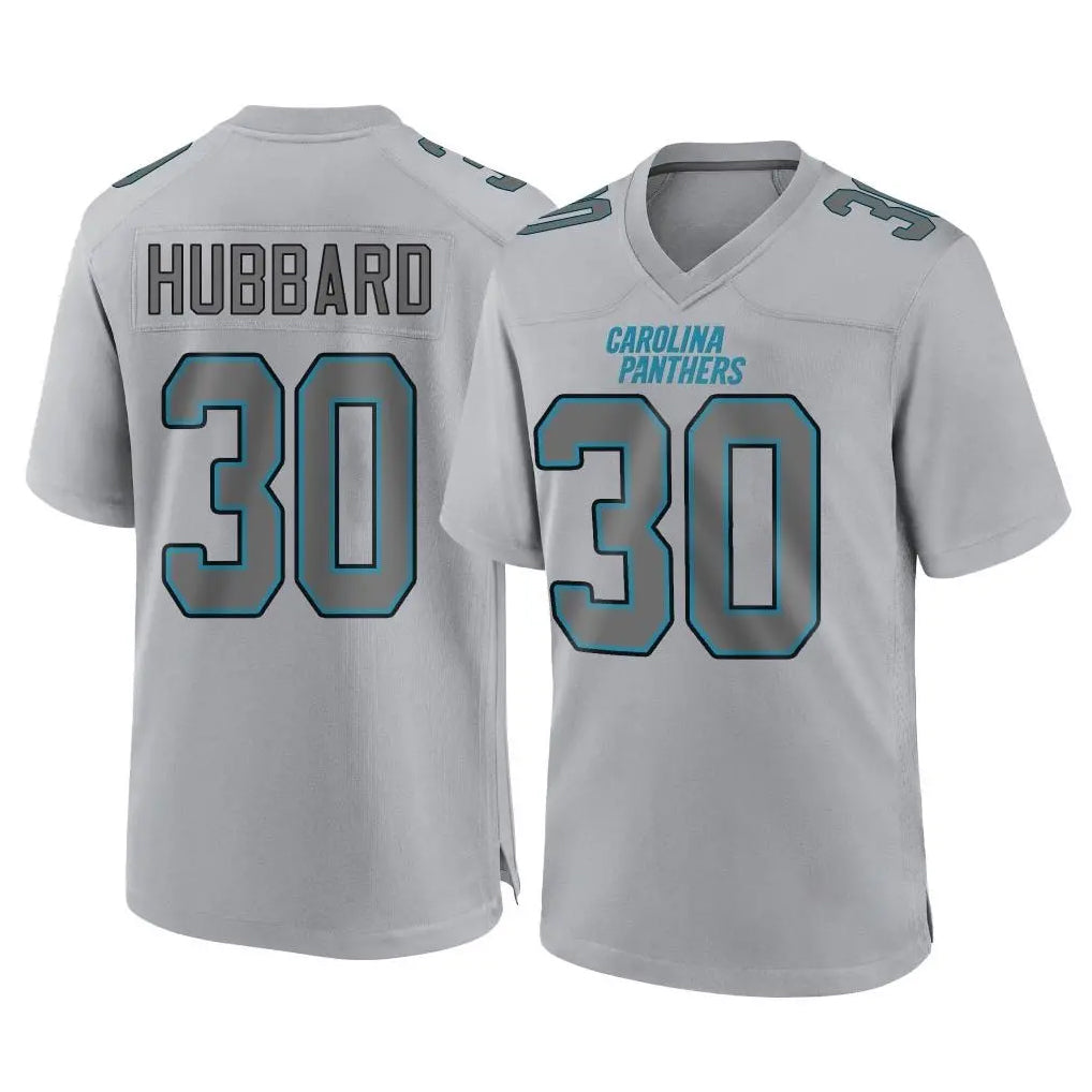 C.Panthers #30 Chuba Hubbard Player Gray Atmosphere Fashion Game Ldoa Stitched Jerseys