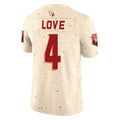 A.Cardinals #4 Jeremiyah Love Player Cream Rivalries Collection Vapor Limited Home Game Ldoa Stitched Jerseys