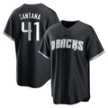 A.Diamondbacks #41 Carlos Santana Player Black Game Home Ldoa Stitched Jerseys