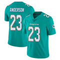 M.Dolphins #23 Zayne Anderson Player Aqua Limited Vapor Untouchable Home Game Ldoa Stitched Jerseys