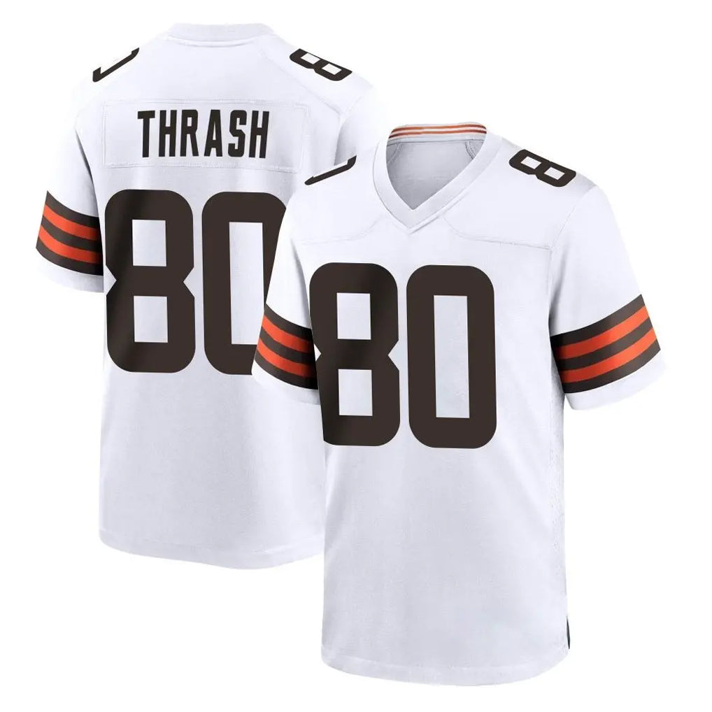 C.Browns #80 Jamari Thrash Player White Home Game Ldoa Stitched Jerseys