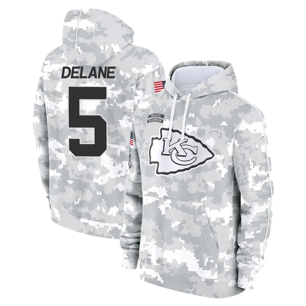 KC.Chiefs #5 Mansoor Delane Player Arctic Camo Salute to Service Hoodies Limited Game Ldoa Stitched Jerseys
