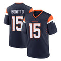 D.Broncos #15 Nik Bonitto Player Navy Home Game Ldoa Stitched Jerseys