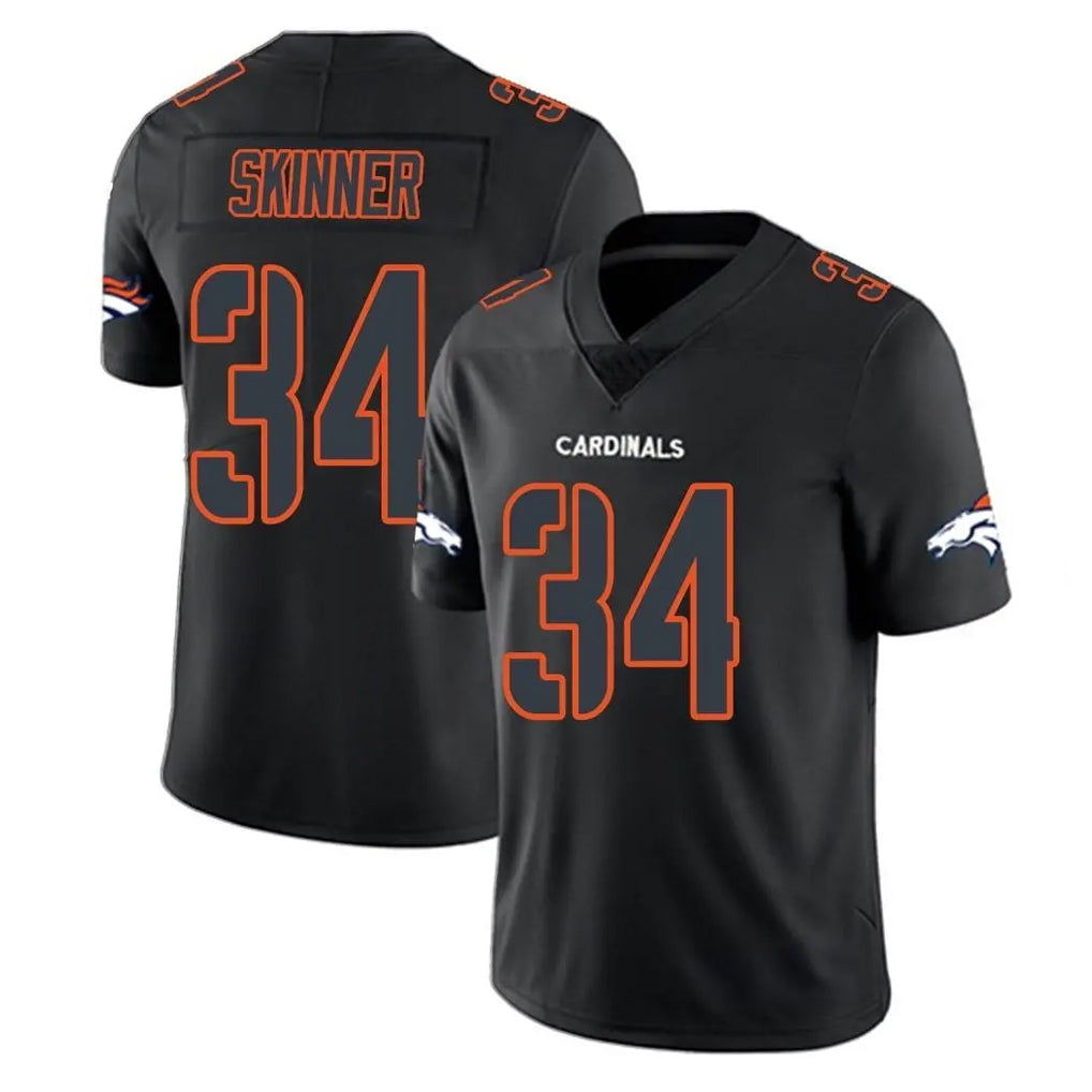 D.Broncos #34 JL Skinner Player Black Impact Limited Game Ldoa Stitched Jerseys