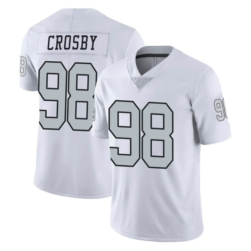 LV.Raiders #98 Maxx Crosby Player White Limited Color Rush Home Game Ldoa Stitched Jerseys