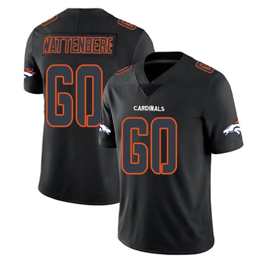 D.Broncos #60 Luke Wattenberg Player Black Impact Limited Game Ldoa Stitched Jerseys