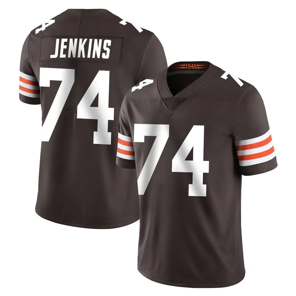 C.Browns #74 Elgton Jenkins Player Brown Color Vapor Untouchable Limited Home Game Ldoa Stitched Jerseys