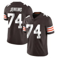 C.Browns #74 Elgton Jenkins Player Brown Color Vapor Untouchable Limited Home Game Ldoa Stitched Jerseys