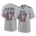 B.Bills #47 Christian Benford Player Gray Fashion Home Game Ldoa Stitched Jerseys