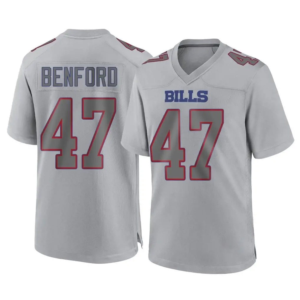 B.Bills #47 Christian Benford Player Gray Fashion Home Game Ldoa Stitched Jerseys