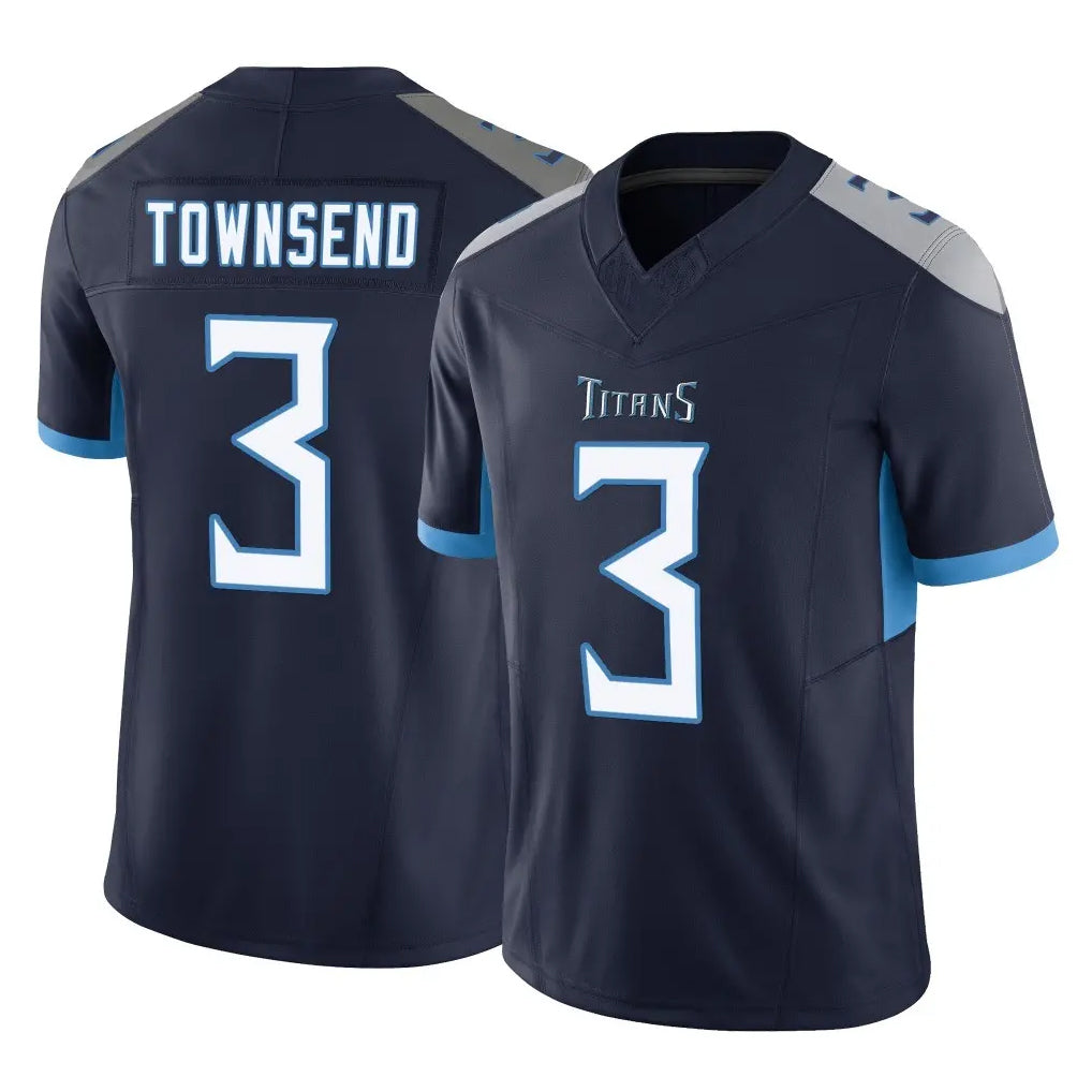 T.Titans #3 Tommy Townsend Player Navy Limited Vapor F.U.S.E. Home Game Ldoa Stitched Jerseys