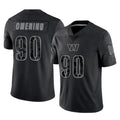 W.Commanders #90 Charles Omenihu Player Black Limited Reflective Home Game Ldoa Stitched Jerseys