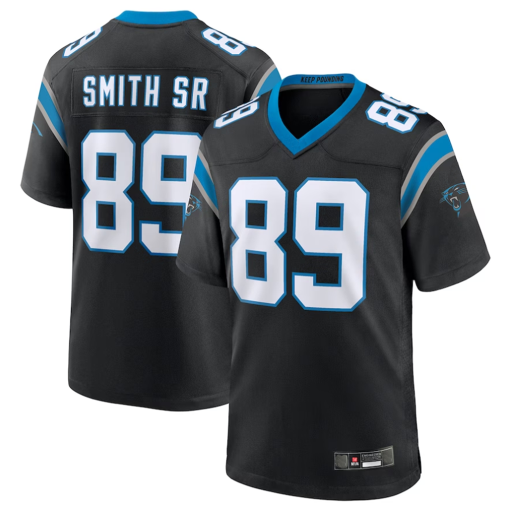 C.Panthers #89 Steve Smith Sr. Black Retired Player Home Game Ldoa Stitched Jerseys