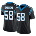 C.Panthers #58 Bobby Okereke Player Black Vapor F.U.S.E. Limited Home Game Ldoa Stitched Jerseys