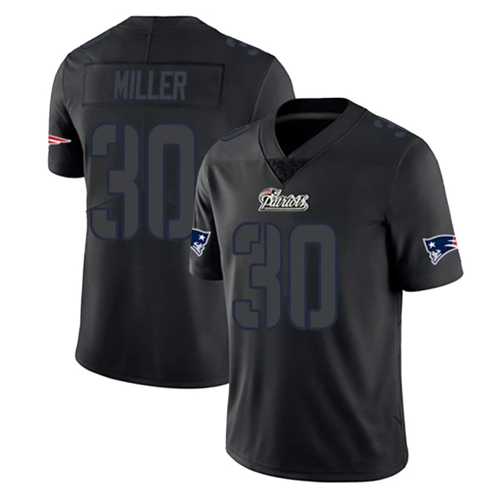 NE.Patriots #30 Jam Miller Player Black Impact LImited Home Game Ldoa Stitched Jerseys