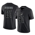 H.Texans #81 Jayden Higgins Player Black Reflective Limited Game Ldoa Stitched Jerseys