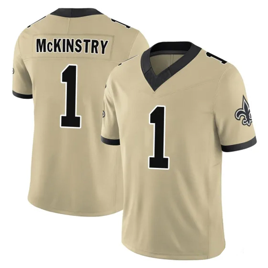 NO.Saints #1 Kool-Aid McKinstry Player Gold Limited Vapor F.U.S.E. Home Game Ldoa Stitched Jerseys