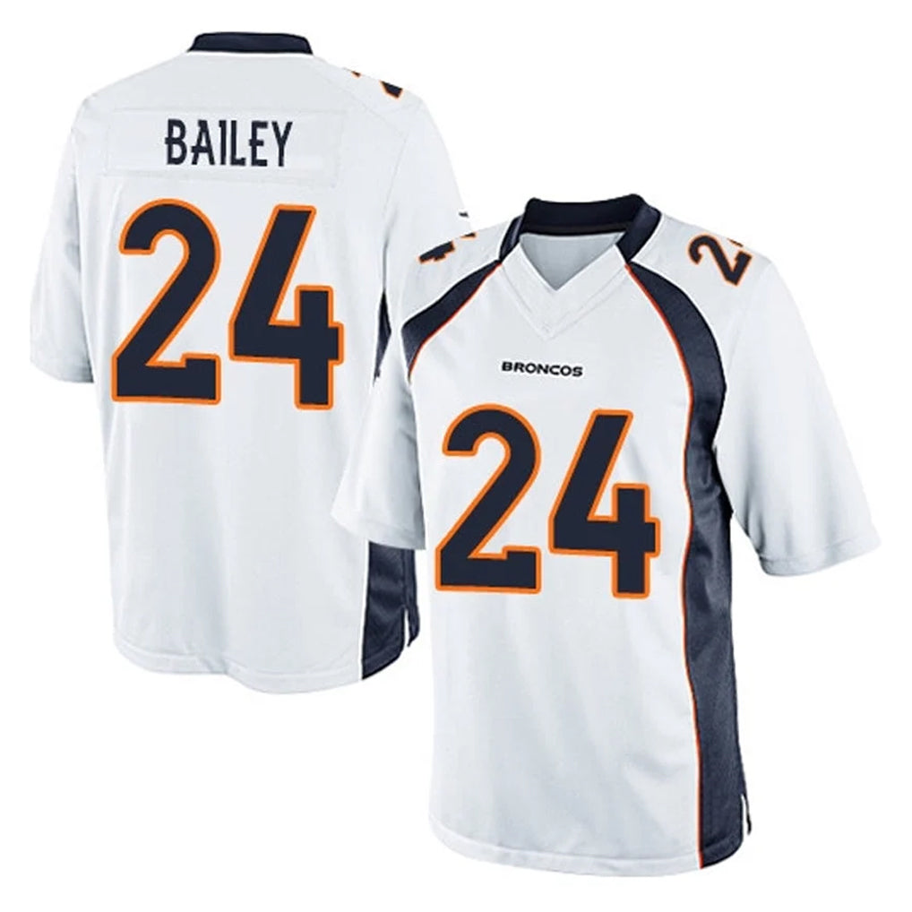 D.Broncos #24 Champ Bailey Player White Game Ldoa Stitched Jerseys