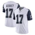 D.Cowboys #17 Brandon Aubrey Player White-Navy Limited Color Rush Vapor Untouchable Home Game Ldoa Stitched Jerseys