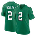P.Eagles #2 Riq Woolen Player Green Kelly Alternate Home Game Ldoa Stitched Jerseys