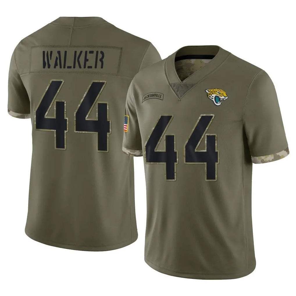 J.Jaguars #44 Travon Walker Player Olive Salute To Service Limited Ldoa Stitched Jerseys