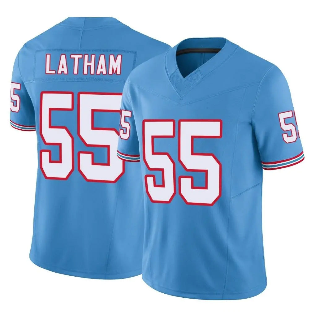 T.Titans #55 JC Latham Player Light Blue Limited Vapor F.U.S.E. Home Game Ldoa Stitched Jerseys