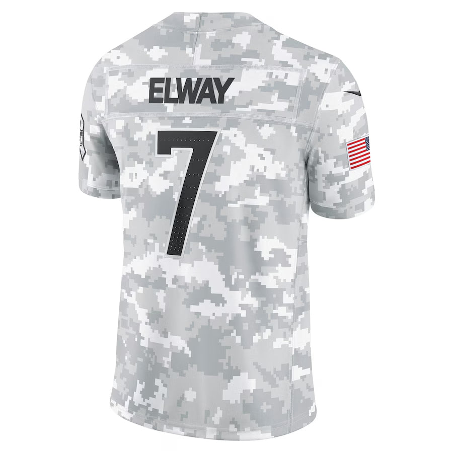 D.Broncos #7 John Elway Player Arctic Camo Salute to Service Limited Ldoa Stitched Jerseys