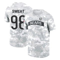 C.Bears #98 Montez Sweat Player Arctic Camo Salute to Service Performance T-Shirt Limited Ldoa Stitched Jerseys