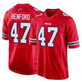 B.Bills #47 Christian Benford Player Red Home Game Ldoa Stitched Jerseys