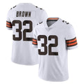 C.Browns #32 Jim Brown Player White Vapor Untouchable Limited Home Game Ldoa Stitched Jerseys