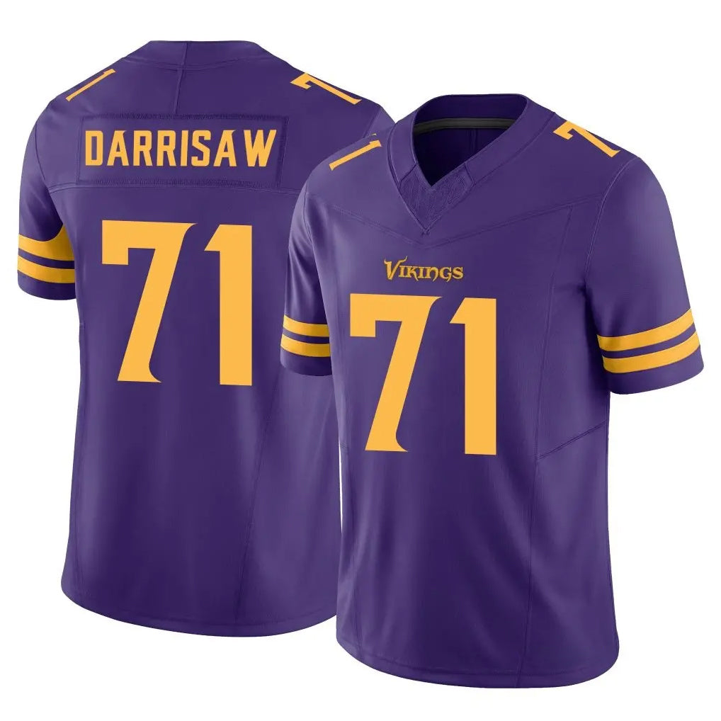 M.Vikings #71 Christian Darrisaw Player Purple Limited Alternate Vapor F.U.S.E. Home Game Ldoa Stitched Jerseys