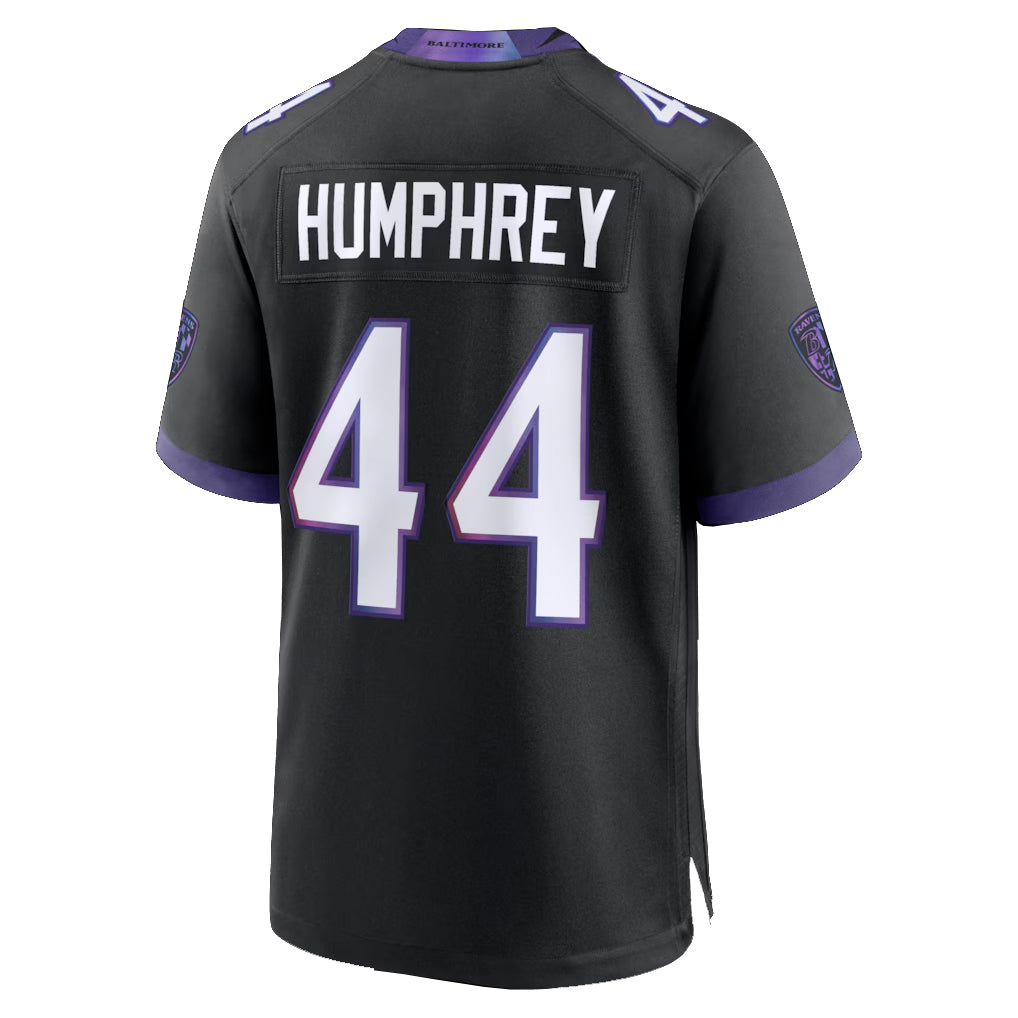 B.Ravens #44 Marlon Humphrey Player Black Home Game Ldoa Stitched Jerseys