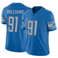 D.Lions #91 Tyleik Williams Player Blue Vapor F.U.S.E. Limited Home Game Ldoa Stitched Jerseys