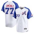 A.Braves #77 Joe Jimenez Player White City Connect Limited Home Game Ldoa Stitched Jerseys