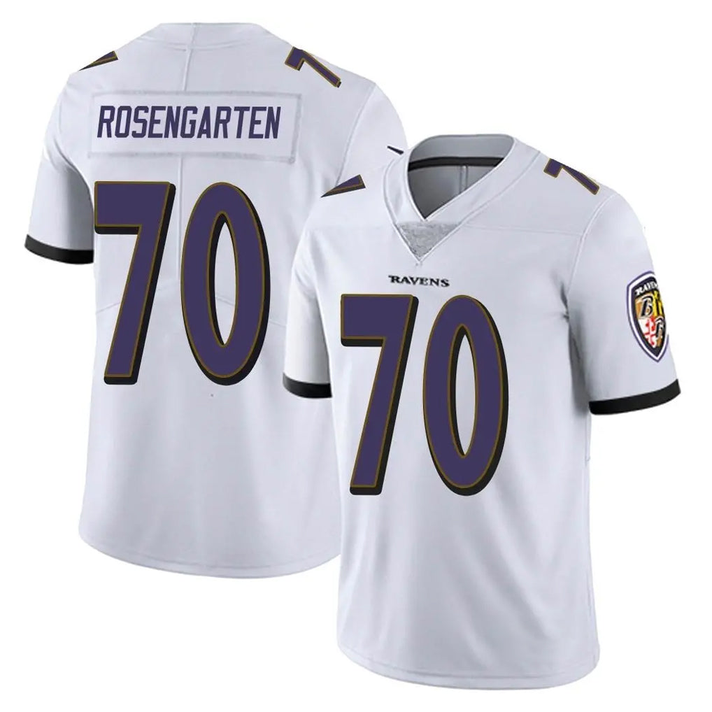 B.Ravens #70 Roger Rosengarten Player White Vapor F.U.S.E. Limited Ldoa Stitched Jerseys